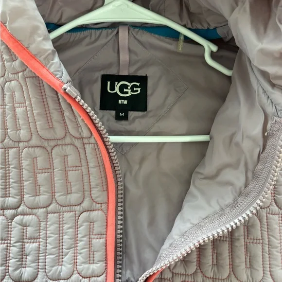 UGG Women Quilted Pullover Sherpa Jacket - Light Pink & White - Picture 3 of 4